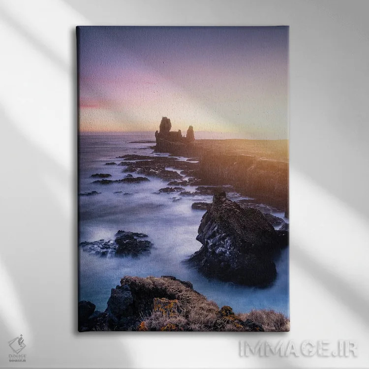 تابلو دکوراتیو غروب آفتاب اثر فابیو آنتنور - نمای روبهرو روی دیوار