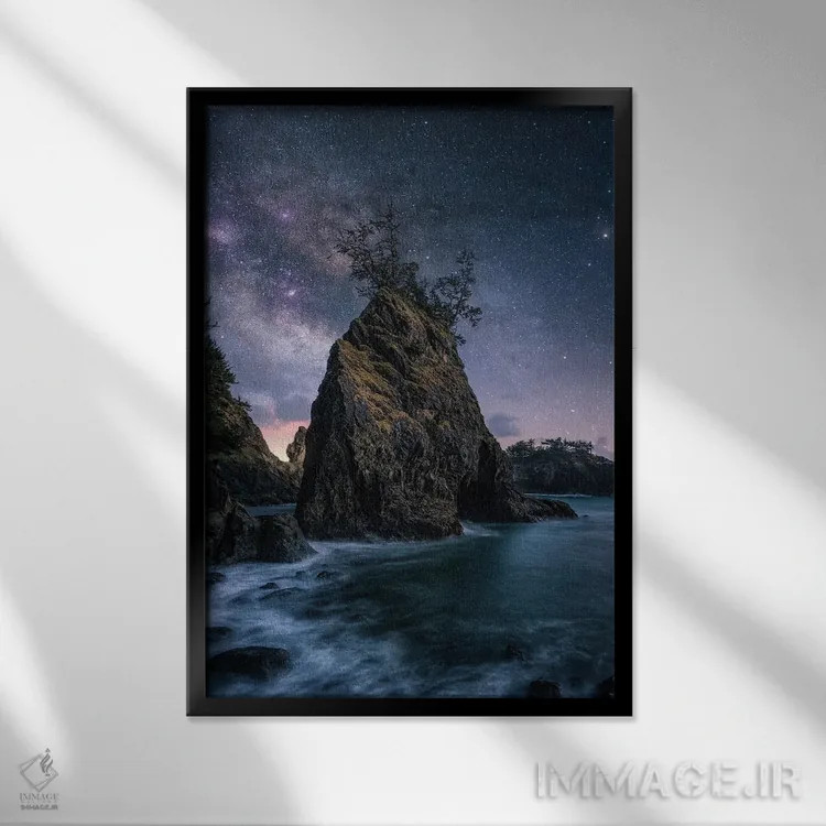 تابلو دکوراتیو آن یکتا اثر فابیو آنتنور - نمای قابدار مشکی