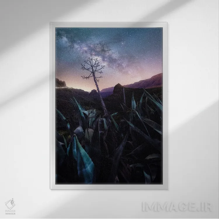 تابلو دکوراتیو لمس آسمان اثر فابیو آنتنور - نمای قابدار سفید