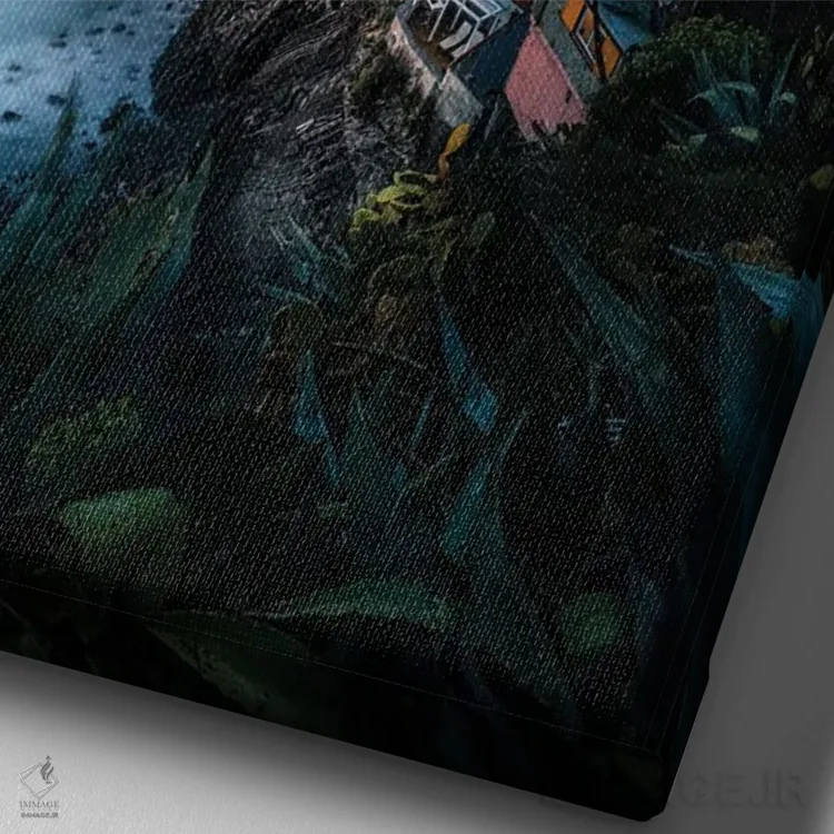 تابلو دکوراتیو طوفان ورناتزا اثر فابیو آنتنور - نمای نزدیک بافت بوم