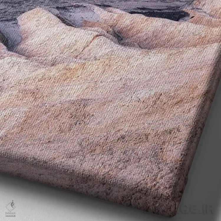 تابلو دکوراتیو امواج اثر فابیو آنتنور - نمای نزدیک بافت بوم