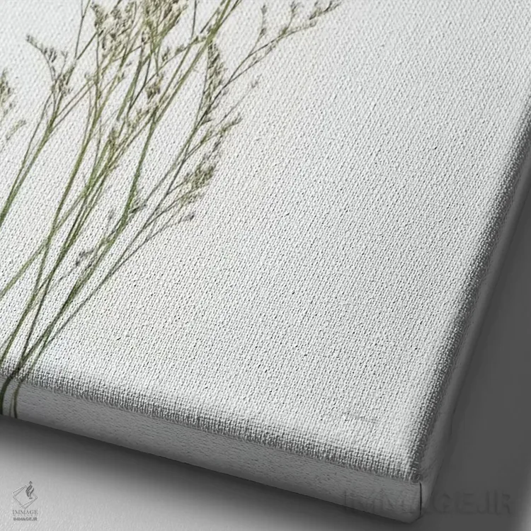 تابلو مدرن ساقه های ساده پنجم اثر فلیسیتی بردلی - نمای نزدیک بافت بوم