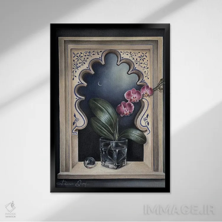 تابلو کلاسیک اما اثر فلورنسیا دگراف - نمای قابدار مشکی