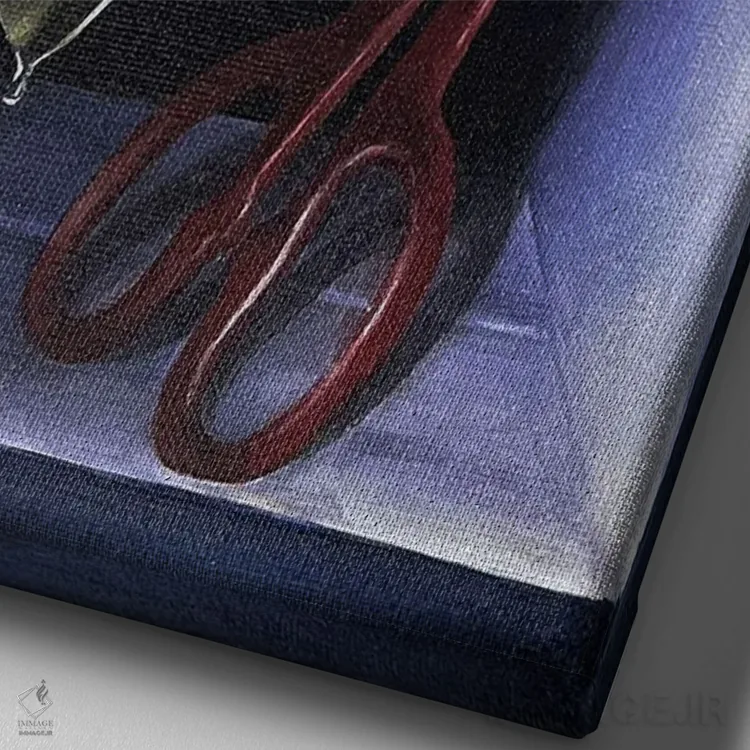 تابلو کلاسیک زمین اثر فلورنسیا دگراف - نمای نزدیک بافت بوم