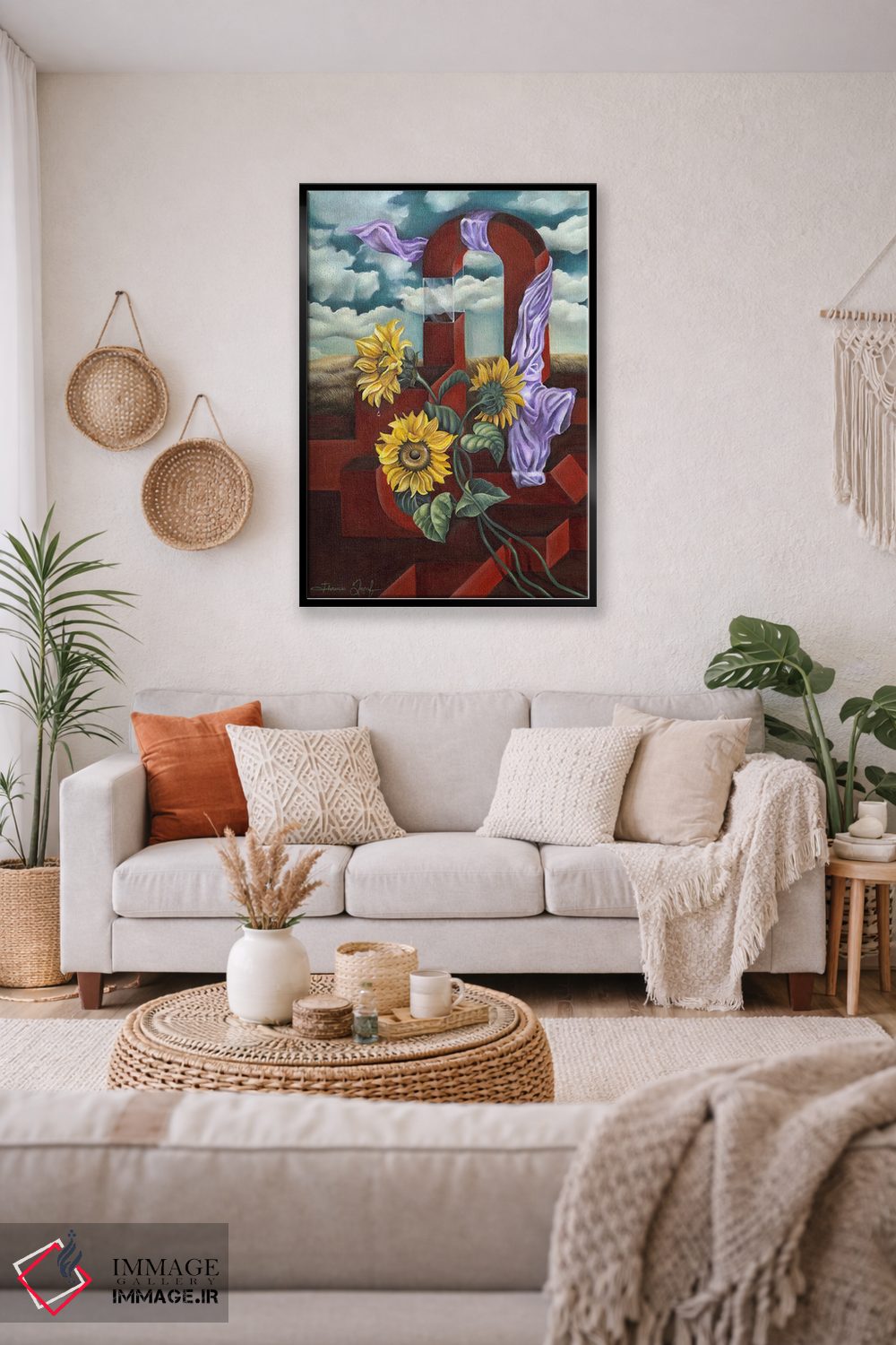تابلو دکوراتیو آفتابگردان اثر فلورنسیا دگراف - D2B