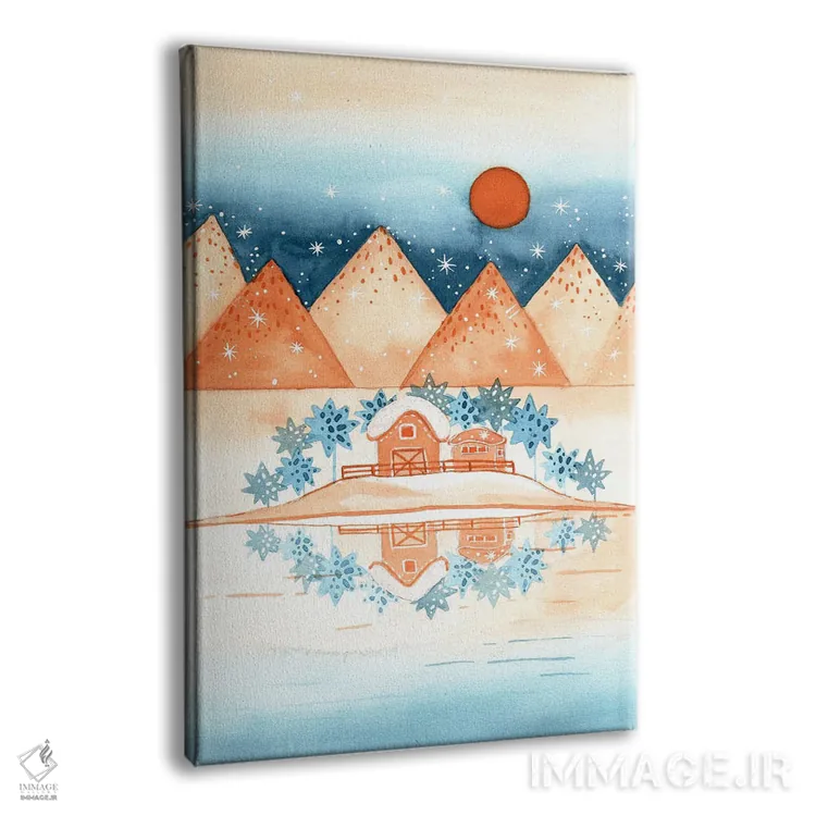 تابلو دکوراتیو بازتاب کریستالی اثر اف ان کی دیزاینز - نمای پرسپکتیو محصول