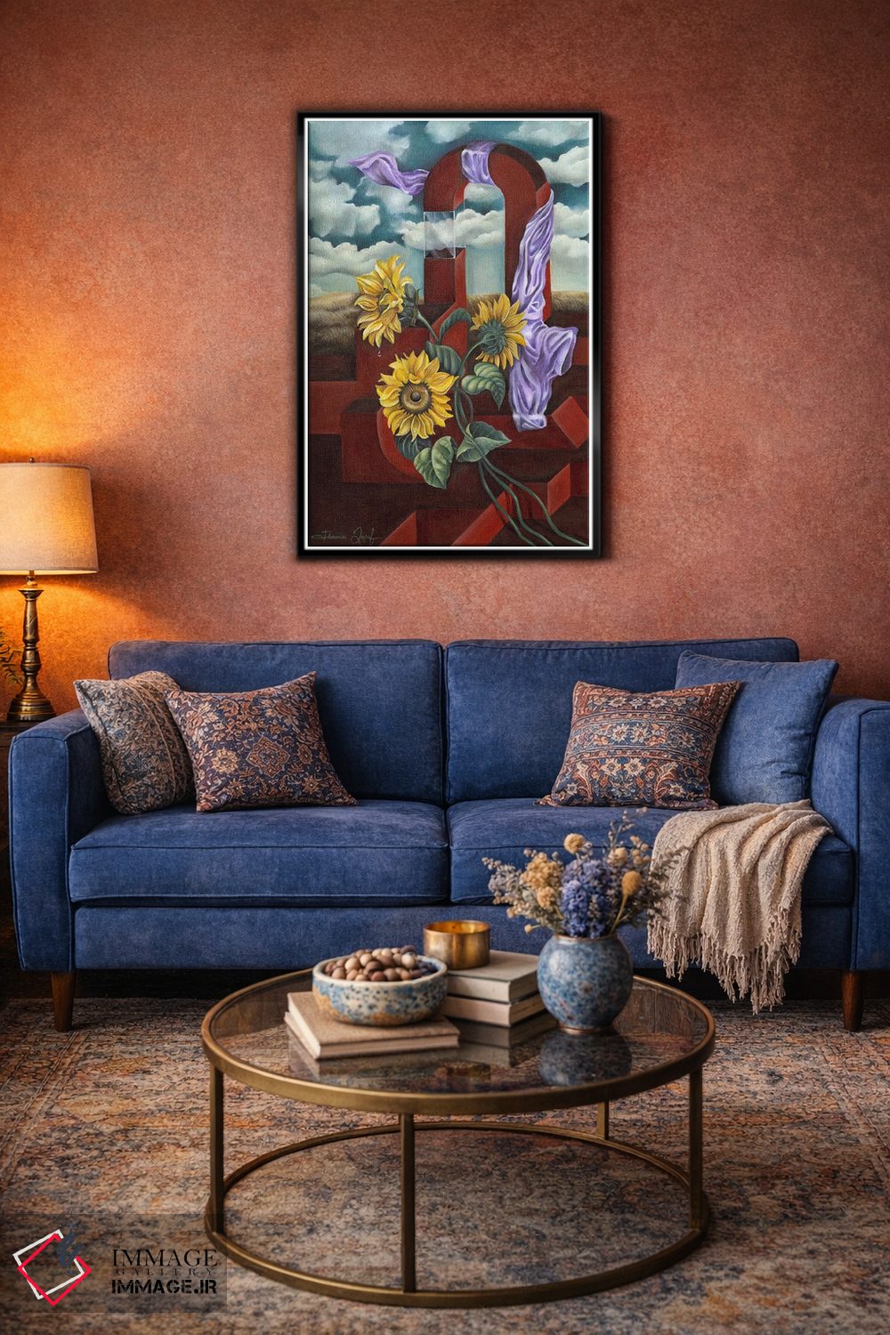 تابلو دکوراتیو آفتابگردان اثر فلورنسیا دگراف - D4B