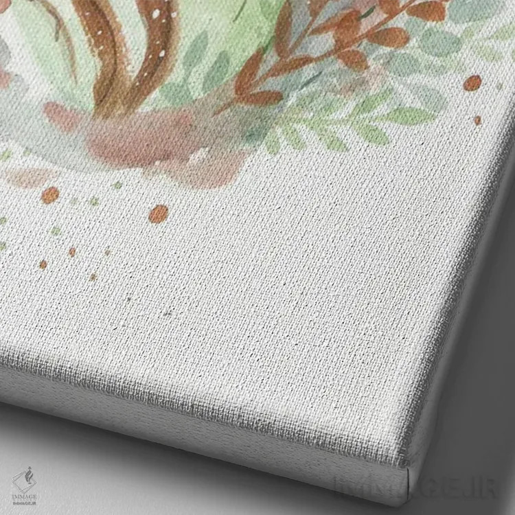 تابلو دکوراتیو هاله الهی اثر اف ان کی دیزاینز - نمای نزدیک بافت بوم