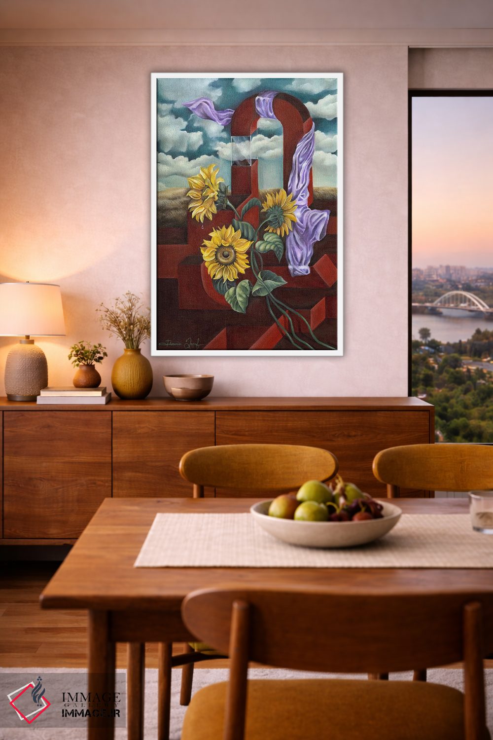 تابلو دکوراتیو آفتابگردان اثر فلورنسیا دگراف - D6W