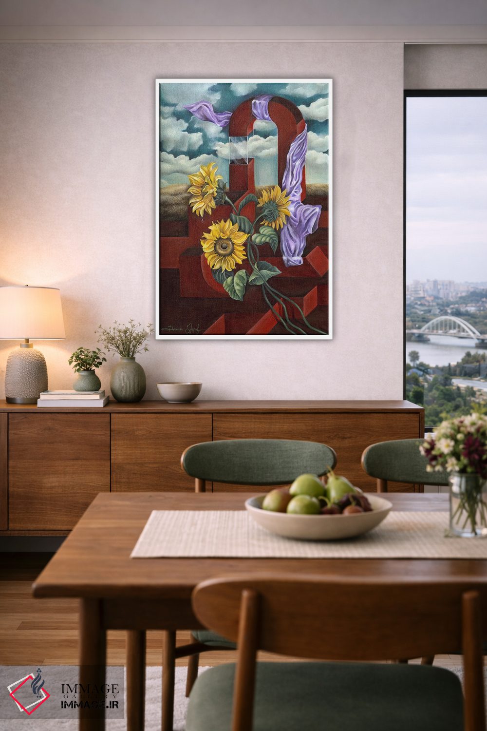 تابلو دکوراتیو آفتابگردان اثر فلورنسیا دگراف - D5W