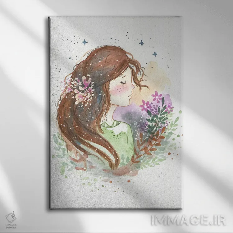 تابلو دکوراتیو هاله الهی اثر اف ان کی دیزاینز - نمای روبهرو روی دیوار