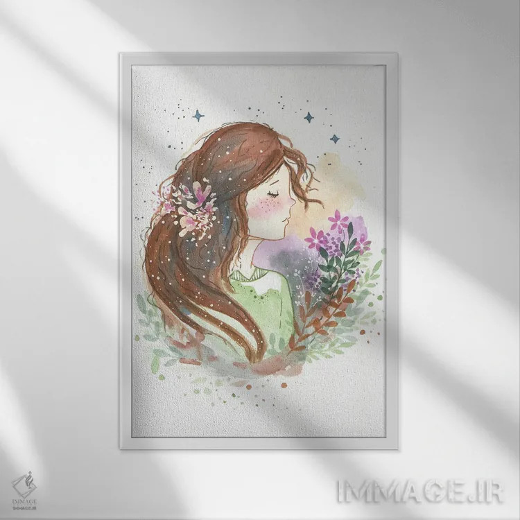 تابلو دکوراتیو هاله الهی اثر اف ان کی دیزاینز - نمای قابدار سفید