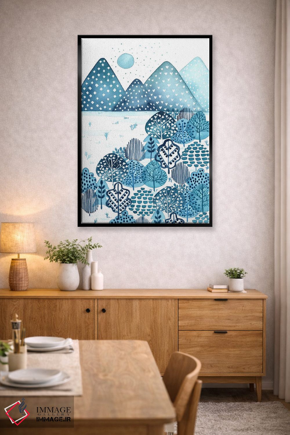 تابلو دکوراتیو کوه آبی اثر اف ان کی دیزاینز - D6B