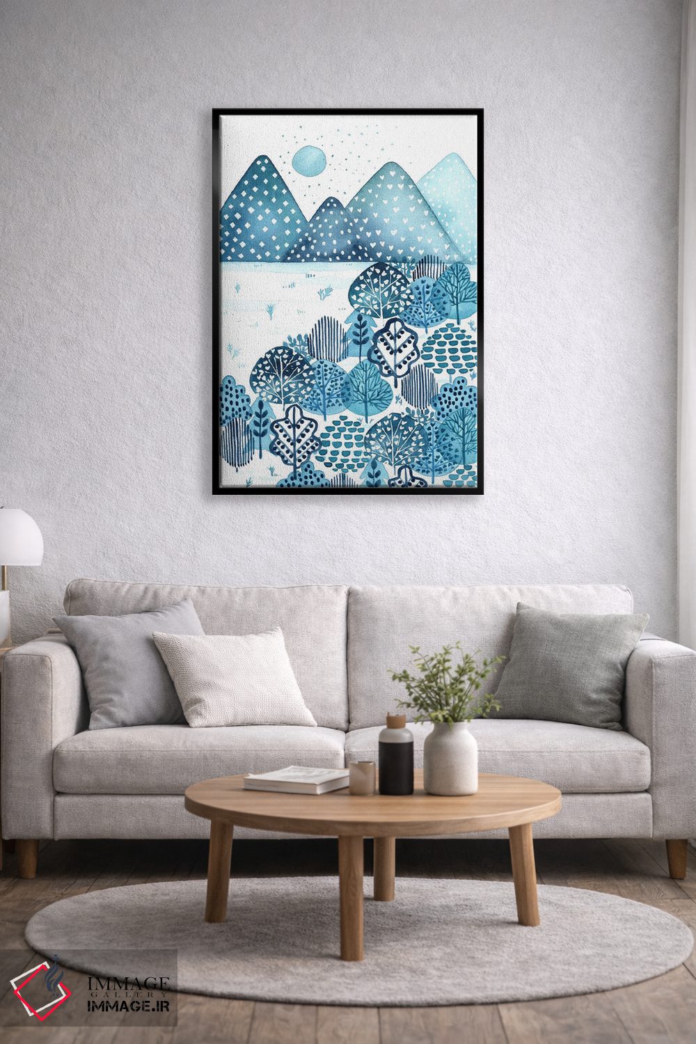 تابلو دکوراتیو کوه آبی اثر اف ان کی دیزاینز - D5B