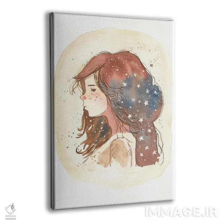 تابلو دکوراتیو زنانه الهی اثر اف ان کی دیزاینز - نمای پرسپکتیو محصول