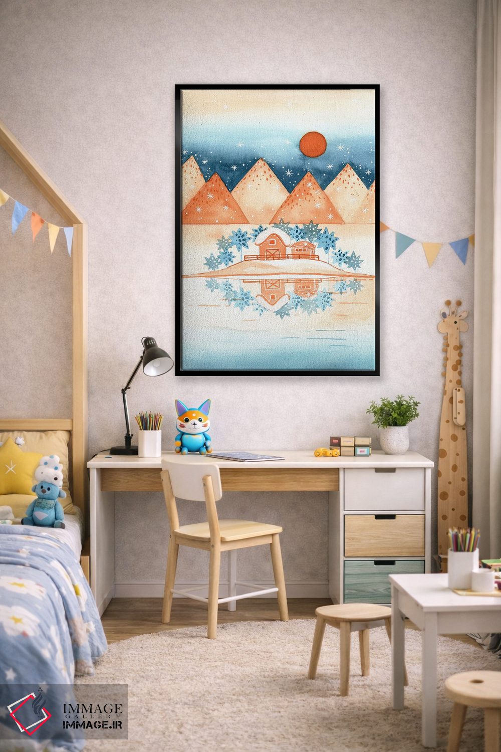 تابلو دکوراتیو بازتاب کریستالی اثر اف ان کی دیزاینز - D1B