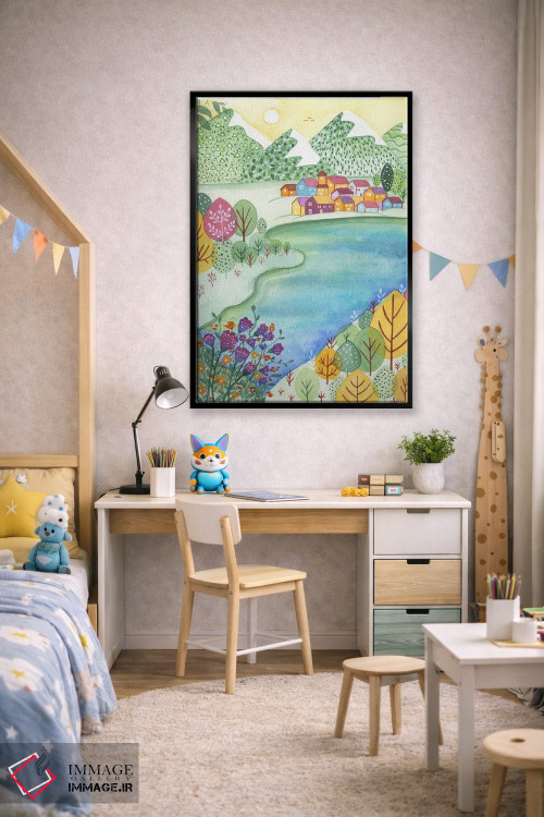 تابلو دکوراتیو روستای رویایی اثر اف ان کی دیزاینز - D2B