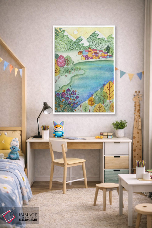 تابلو دکوراتیو روستای رویایی اثر اف ان کی دیزاینز - D1W