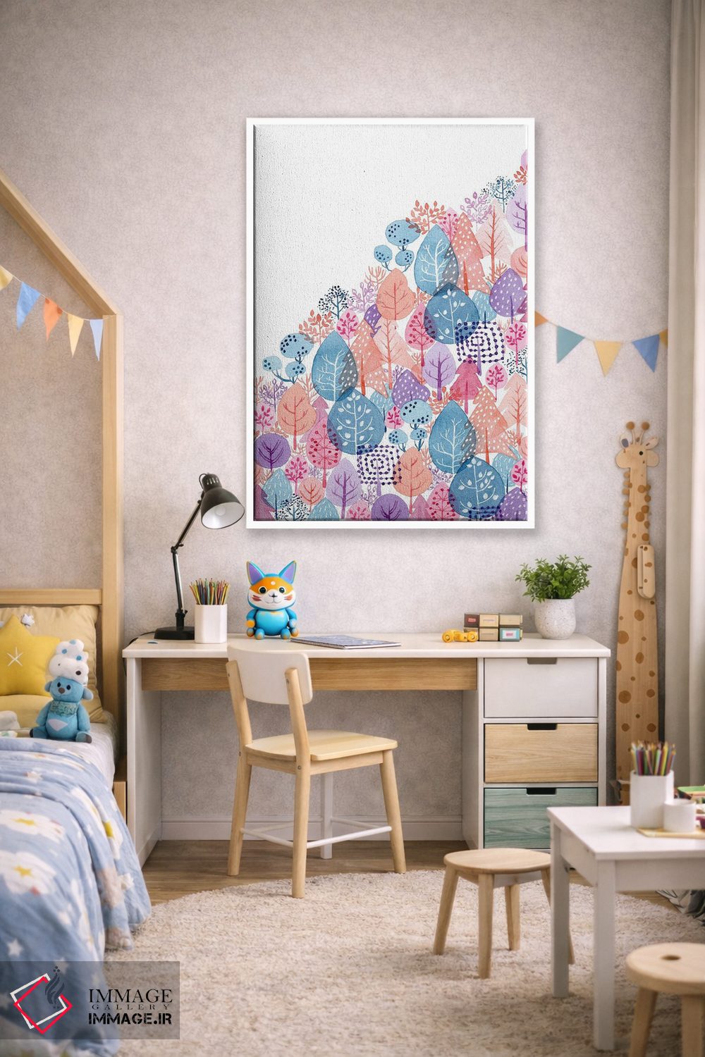 تابلو دکوراتیو نور عصرگاهی اثر اف ان کی دیزاینز - D1W