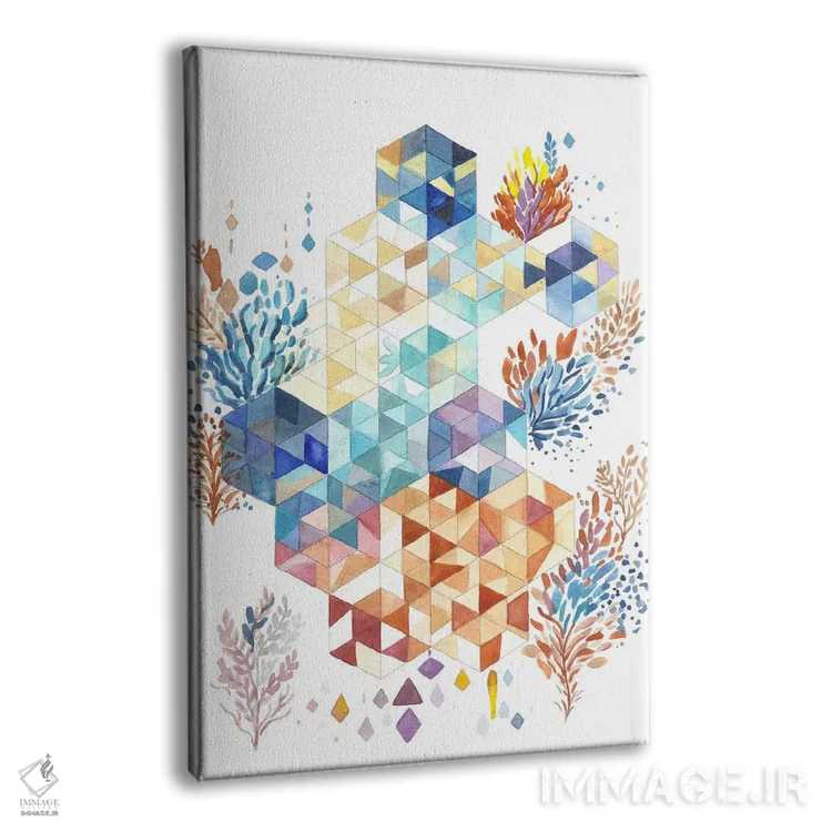 تابلو دکوراتیو هندسی اثر اف ان کی دیزاینز - نمای پرسپکتیو محصول