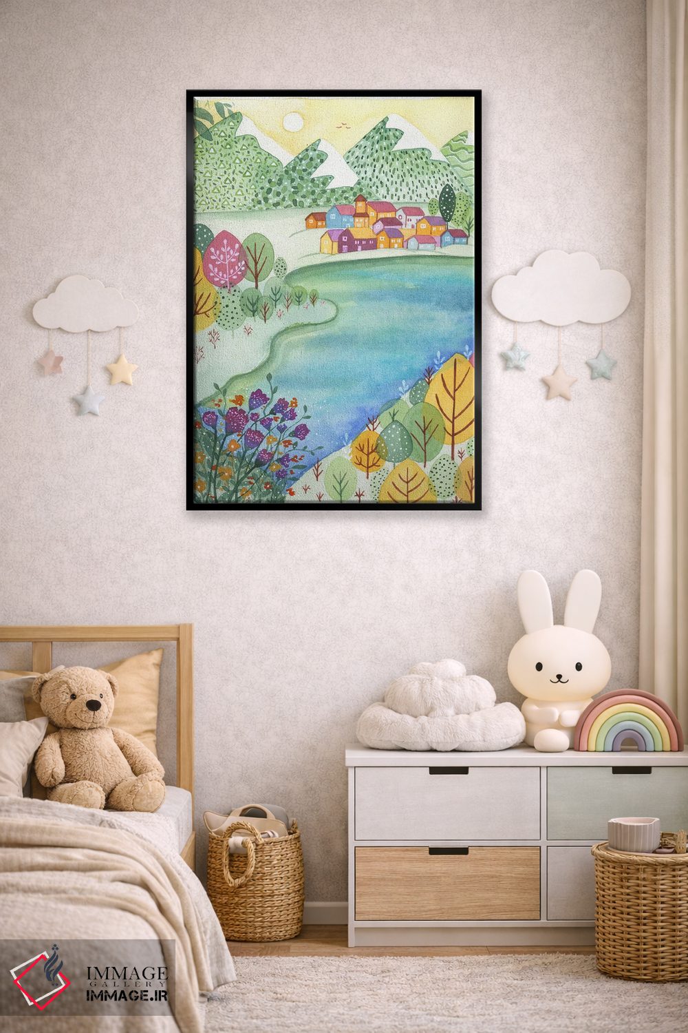 تابلو دکوراتیو روستای رویایی اثر اف ان کی دیزاینز - D6B