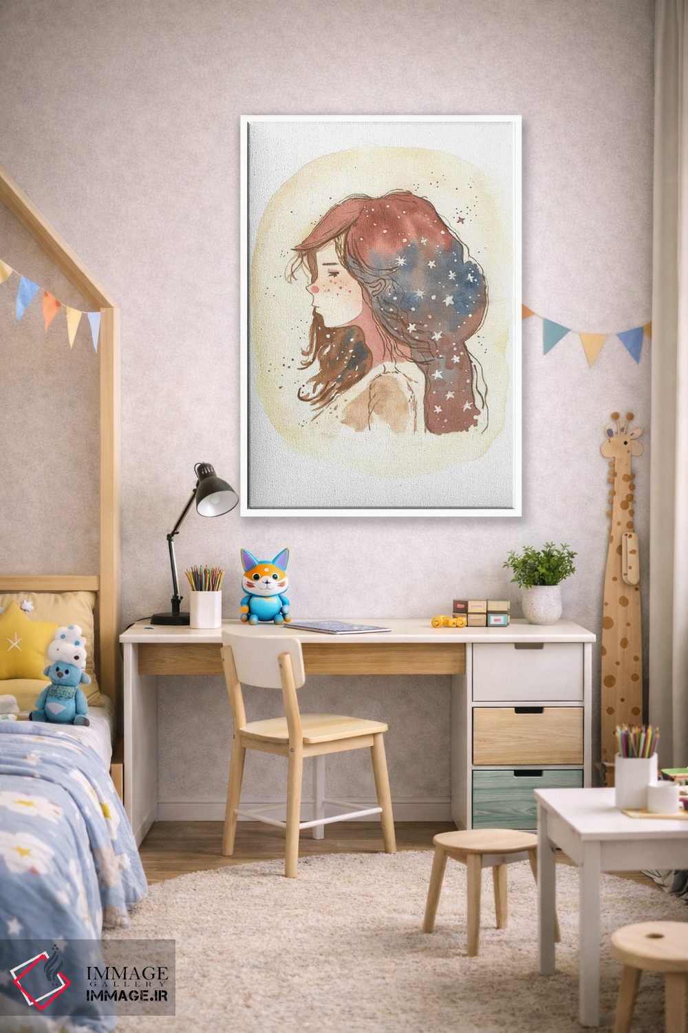 تابلو دکوراتیو زنانه الهی اثر اف ان کی دیزاینز - D1W