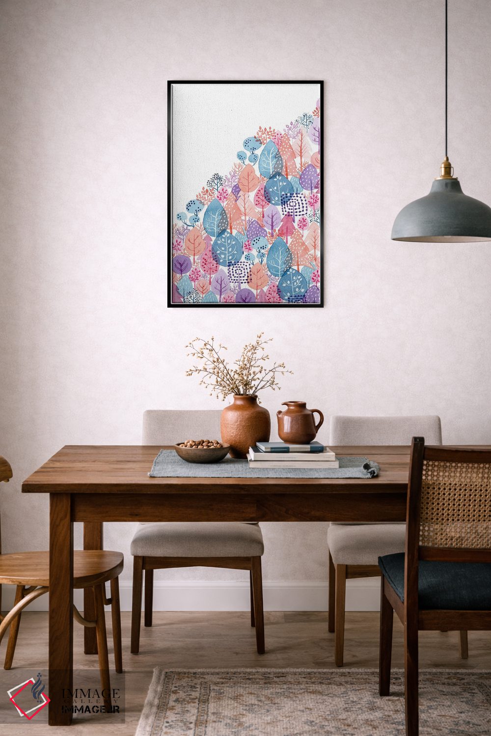 تابلو دکوراتیو نور عصرگاهی اثر اف ان کی دیزاینز - D6B