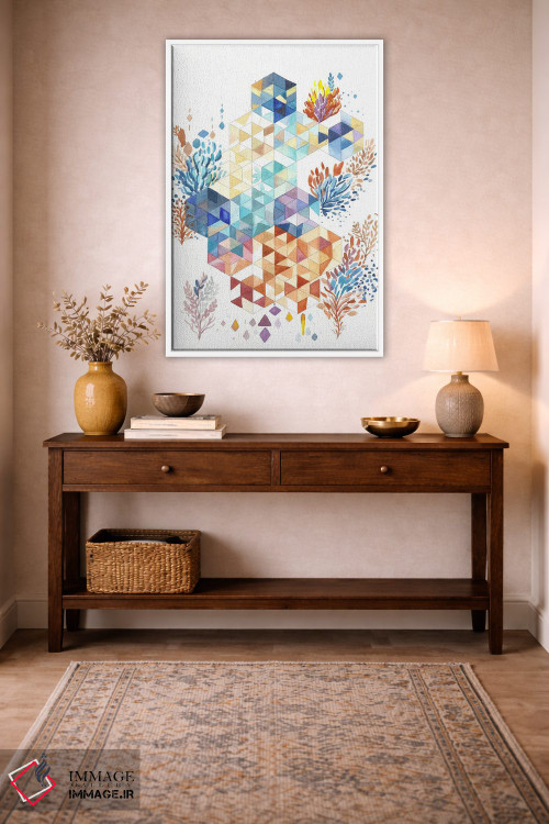 تابلو دکوراتیو هندسی اثر اف ان کی دیزاینز - D2W