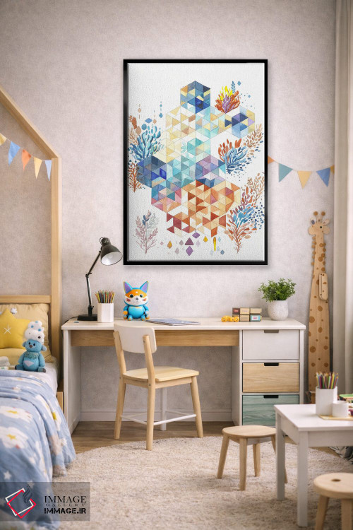 تابلو دکوراتیو هندسی اثر اف ان کی دیزاینز - D1B