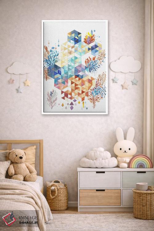 تابلو دکوراتیو هندسی اثر اف ان کی دیزاینز - D3W