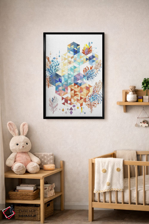 تابلو دکوراتیو هندسی اثر اف ان کی دیزاینز - D4B