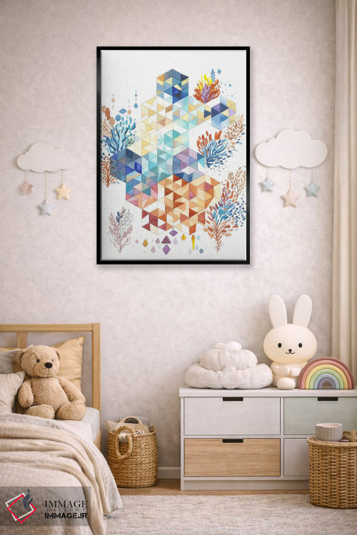 تابلو دکوراتیو هندسی اثر اف ان کی دیزاینز - D5B