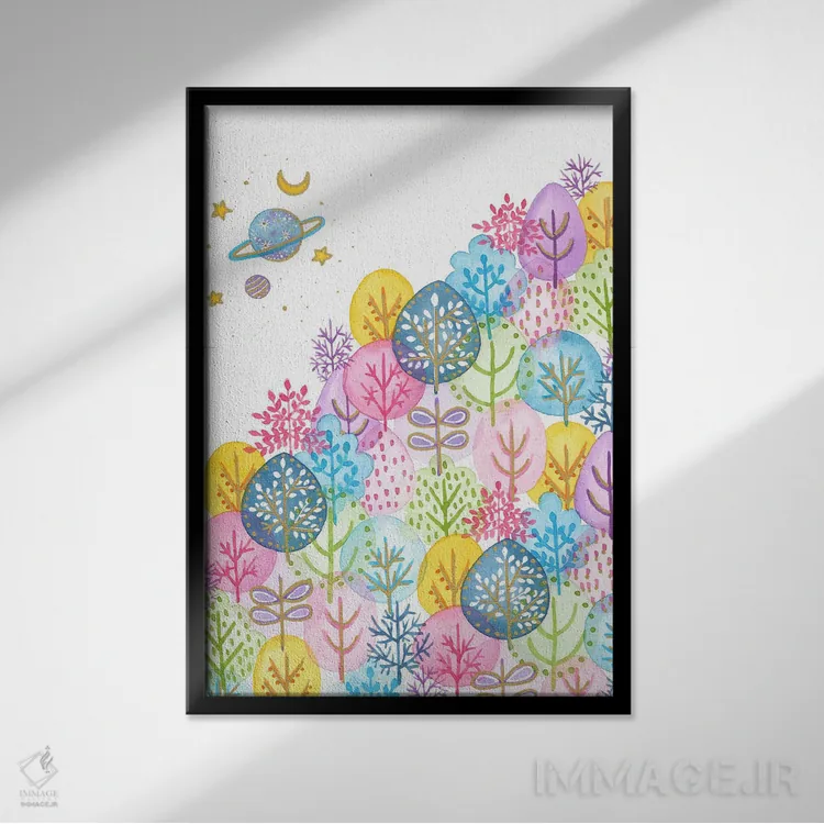 تابلو دکوراتیو ژوپیتر اثر اف ان کی دیزاینز - نمای قابدار مشکی