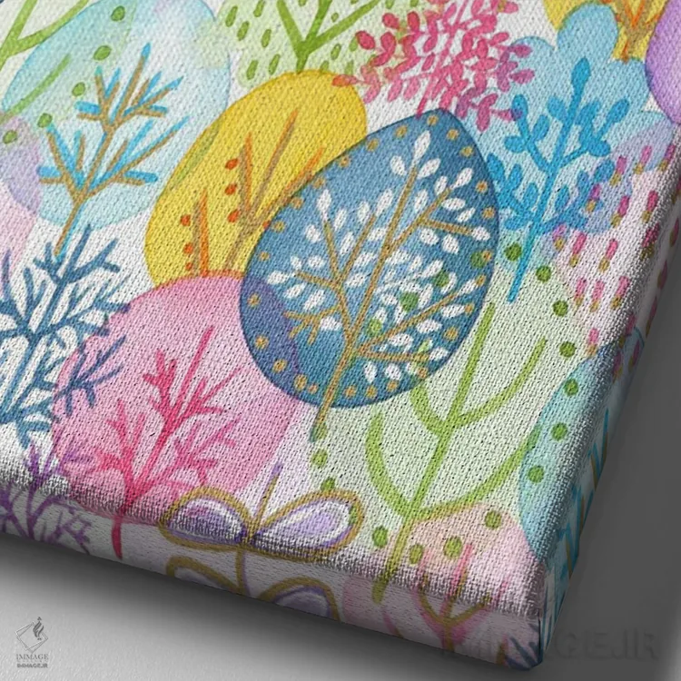 تابلو دکوراتیو ژوپیتر اثر اف ان کی دیزاینز - نمای نزدیک بافت بوم