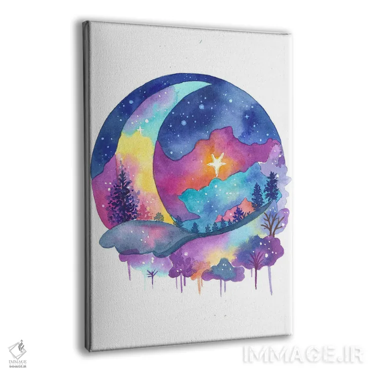 تابلو دکوراتیو عشق ماه اثر اف ان کی دیزاینز - نمای پرسپکتیو محصول