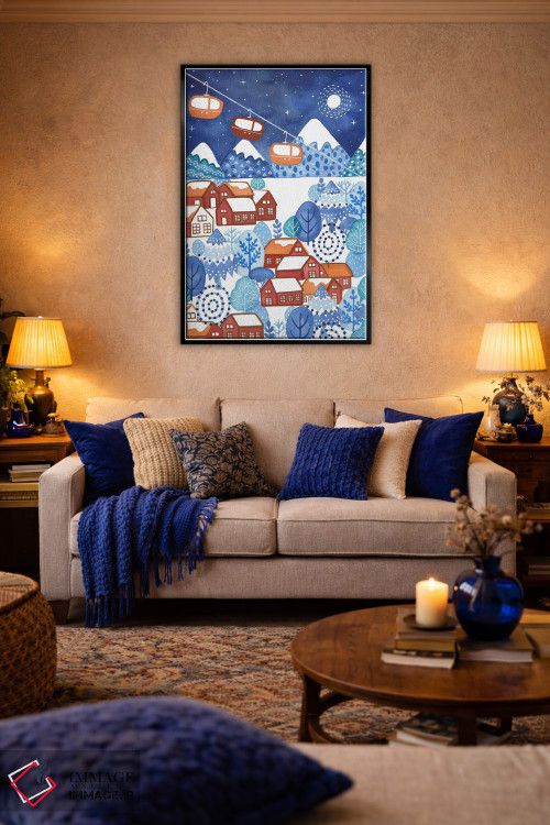 تابلو دکوراتیو فصل شاد اثر اف ان کی دیزاینز - D6B