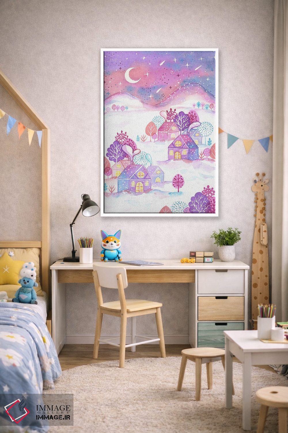 تابلو دکوراتیو گم شده در رنگ های عصر اثر اف ان کی دیزاینز - D1W