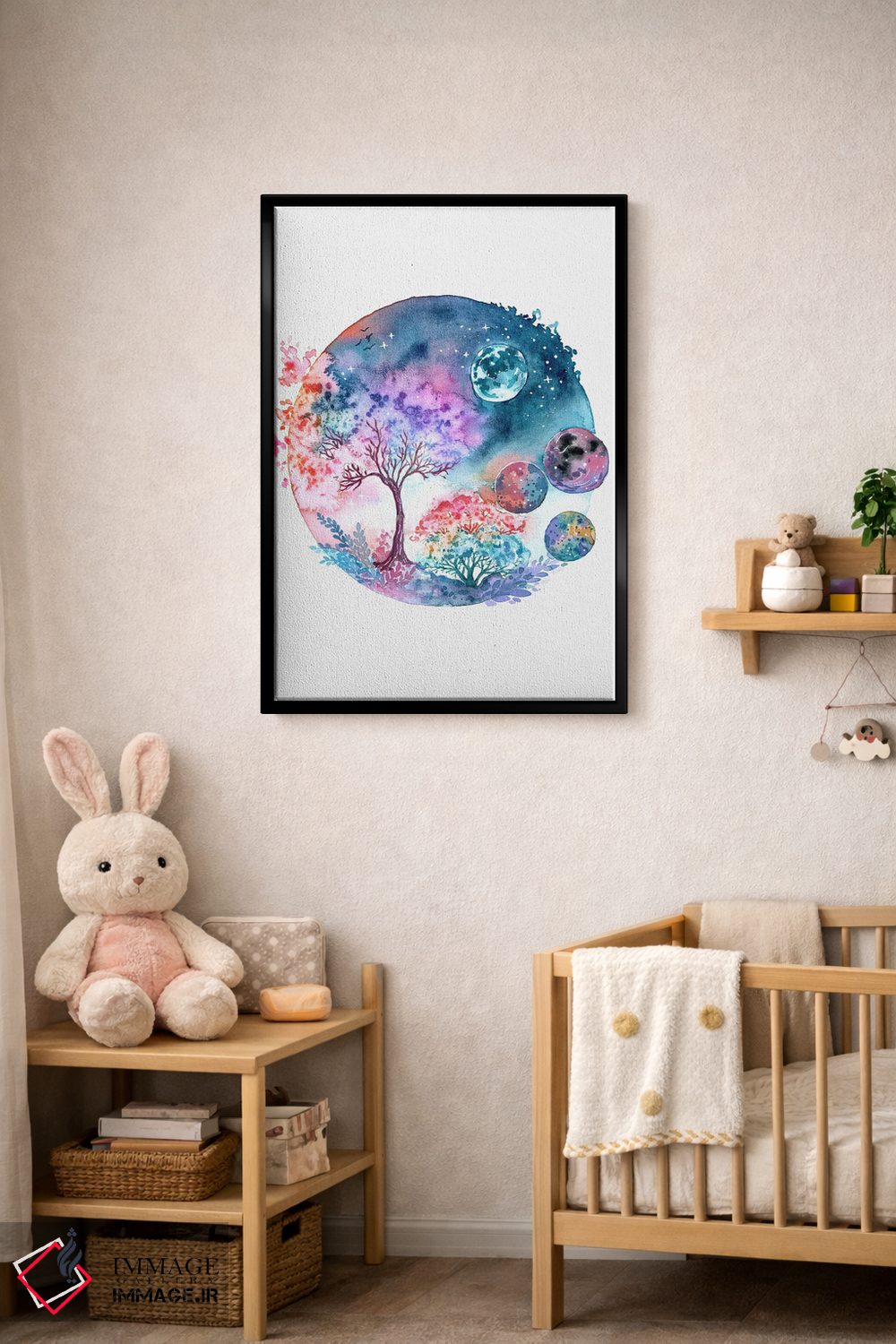تابلو دکوراتیو درخت در نور ماه اثر اف ان کی دیزاینز - D4B