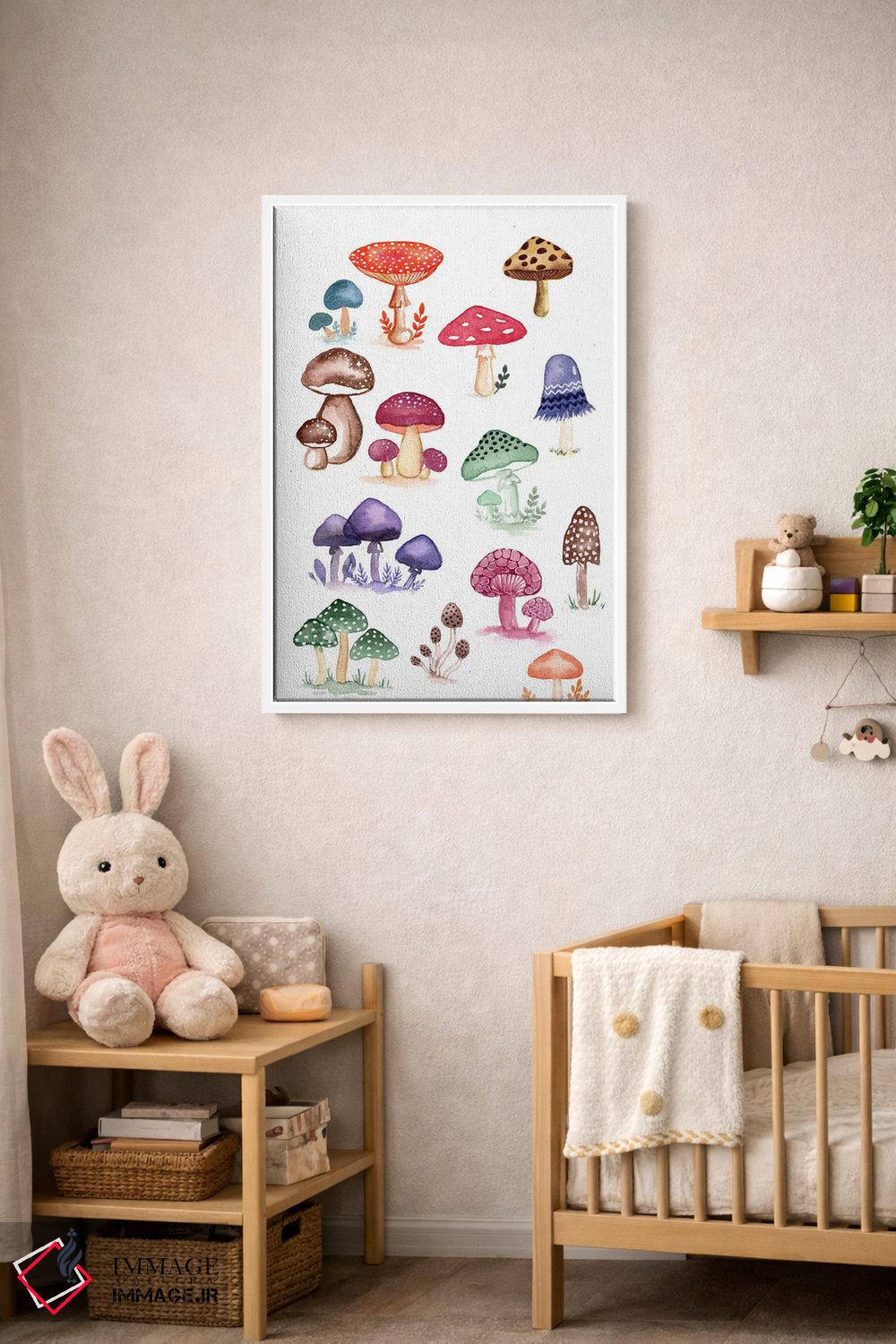 تابلو دکوراتیو باغ قارچ اثر اف ان کی دیزاینز - D3W