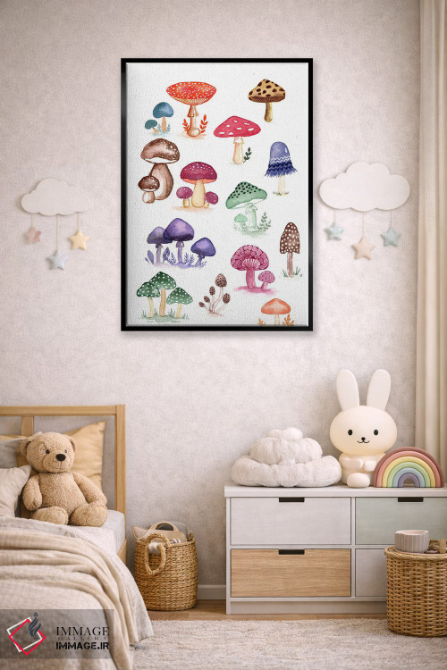 تابلو دکوراتیو باغ قارچ اثر اف ان کی دیزاینز - D5B