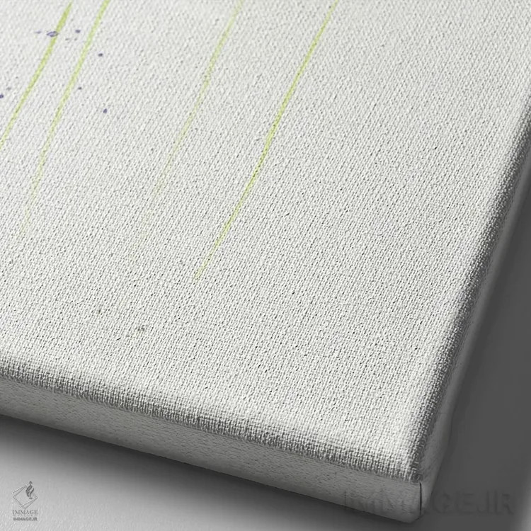 تابلو دکوراتیو گل بنفش اثر اف ان کی دیزاینز - نمای نزدیک بافت بوم