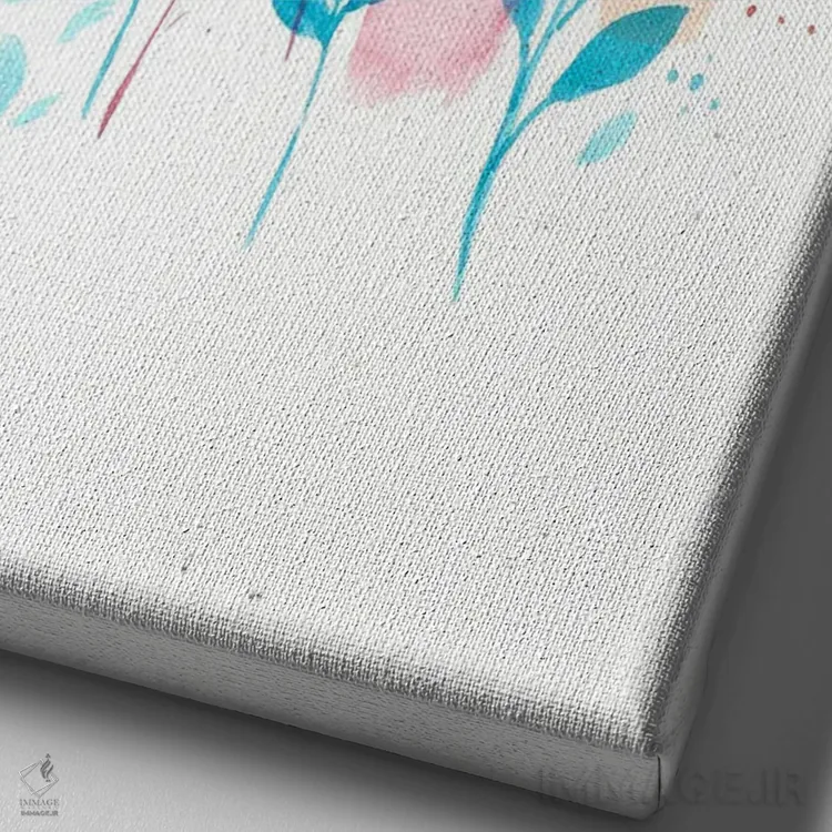 تابلو دکوراتیو طرح گلوله ای اثر اف ان کی دیزاینز - نمای نزدیک بافت بوم