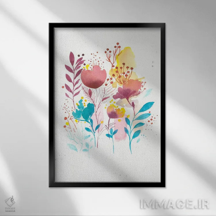 تابلو دکوراتیو طرح گلوله ای اثر اف ان کی دیزاینز - نمای قابدار مشکی