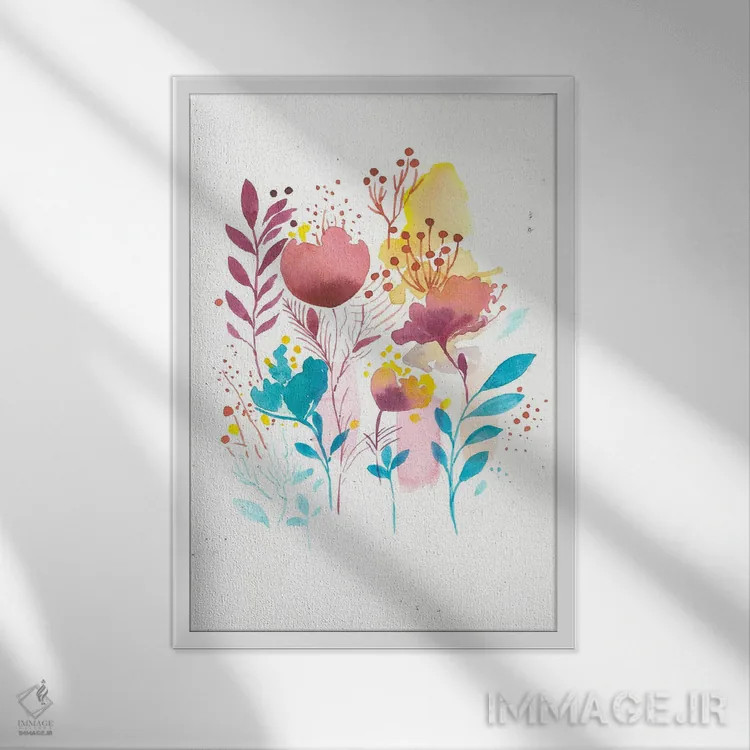 تابلو دکوراتیو طرح گلوله ای اثر اف ان کی دیزاینز - نمای قابدار سفید