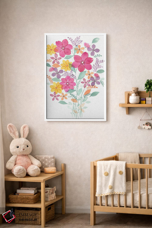 تابلو دکوراتیو دکور گل دار اثر اف ان کی دیزاینز - D3W