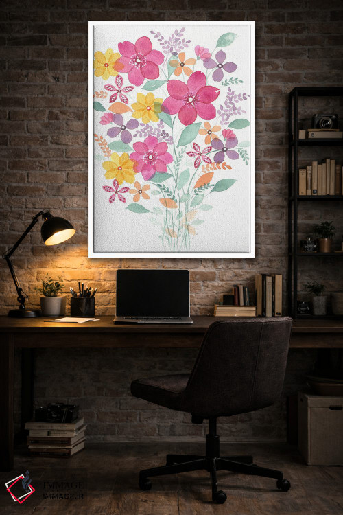تابلو دکوراتیو دکور گل دار اثر اف ان کی دیزاینز - D4W