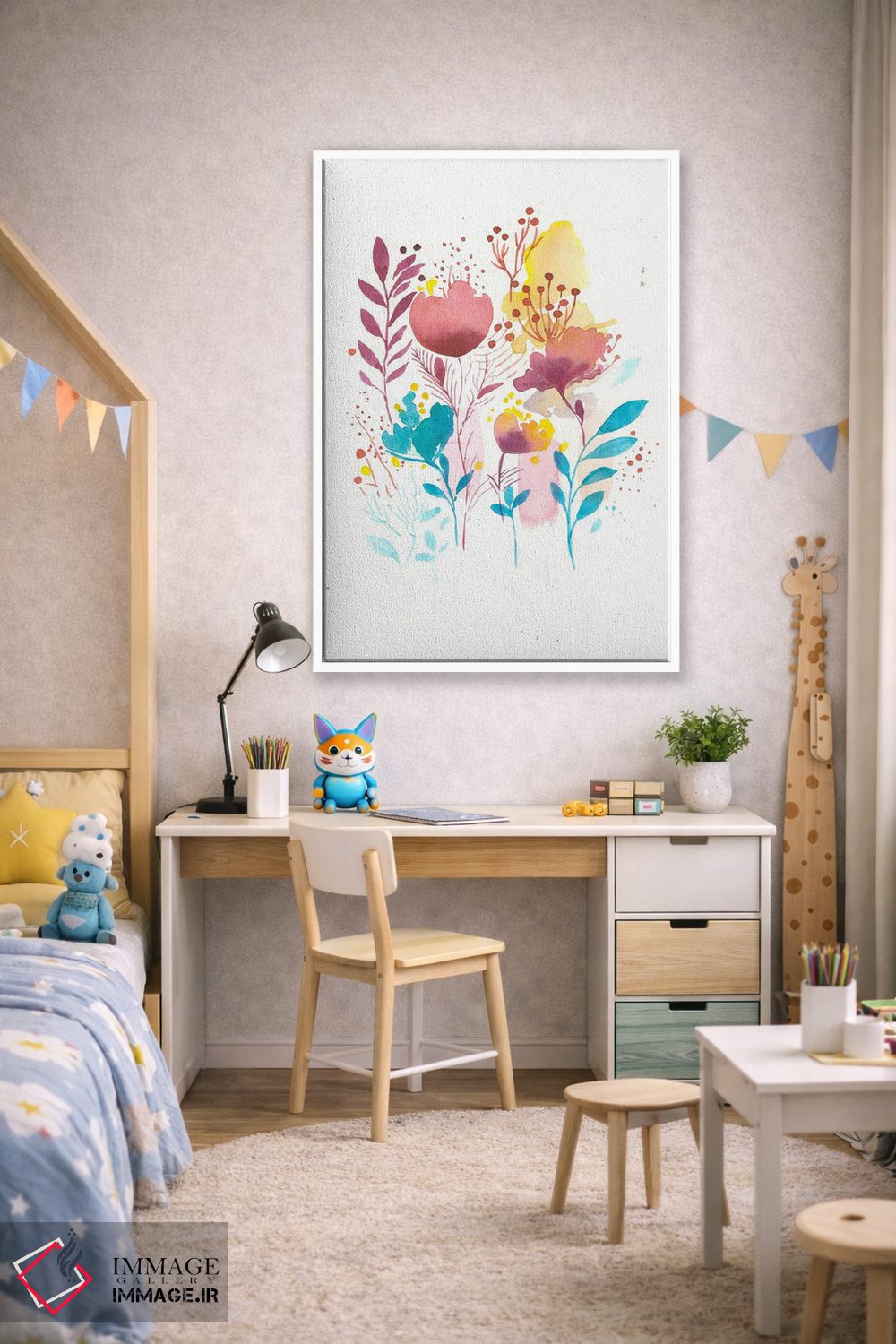 تابلو دکوراتیو طرح گلوله ای اثر اف ان کی دیزاینز - D1W