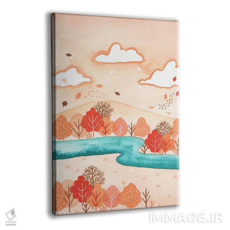 تابلو دکوراتیو نسیم پاییزی اثر اف ان کی دیزاینز - نمای پرسپکتیو محصول