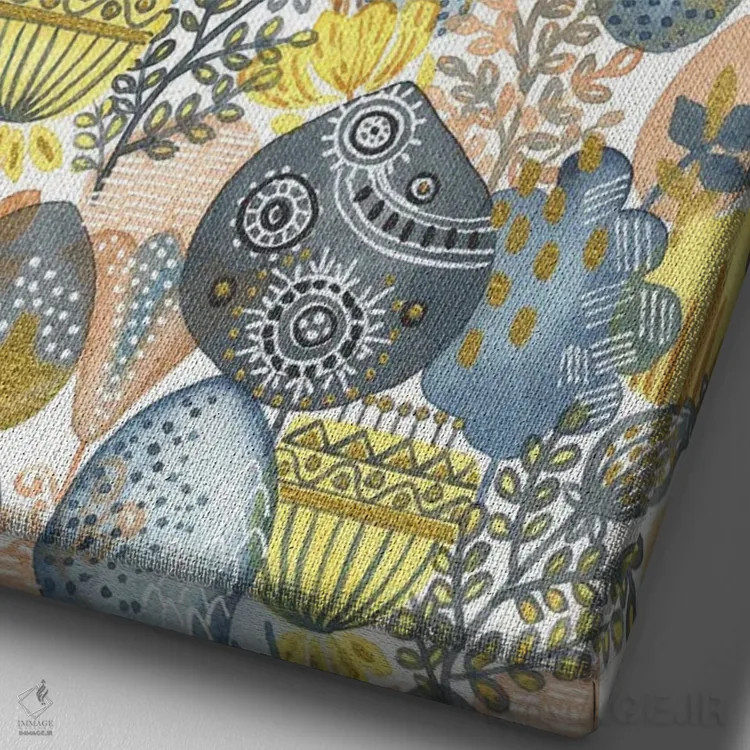 تابلو دکوراتیو بعدازظهر اثر اف ان کی دیزاینز - نمای نزدیک بافت بوم