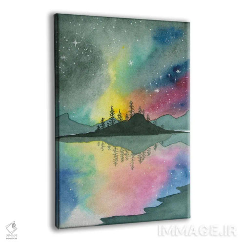 تابلو دکوراتیو شفق شمالی اثر اف ان کی دیزاینز - نمای پرسپکتیو محصول